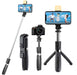 Extendable Flash 3-in-1 Selfie Stick Tripod with Bluetooth Remote
